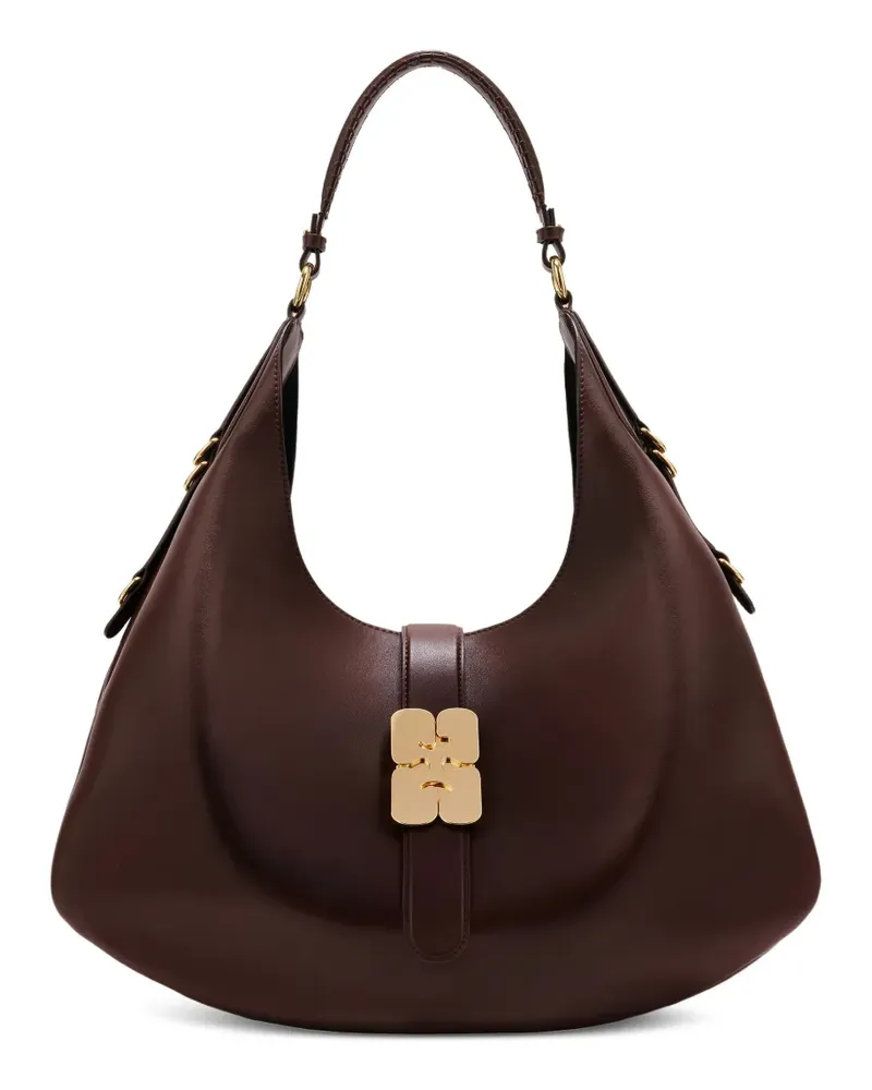 Ganni Großer Kat Tote Bag - Braun Braun