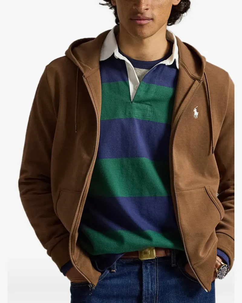 Ralph Lauren Kapuzenjacke mit Logo-Stickerei - Braun Braun