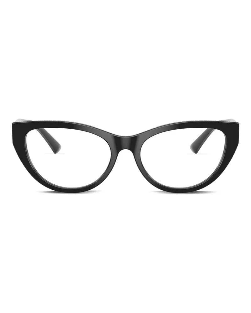 Jimmy Choo Cat-Eye-Brille mit Kristallen - Schwarz Schwarz