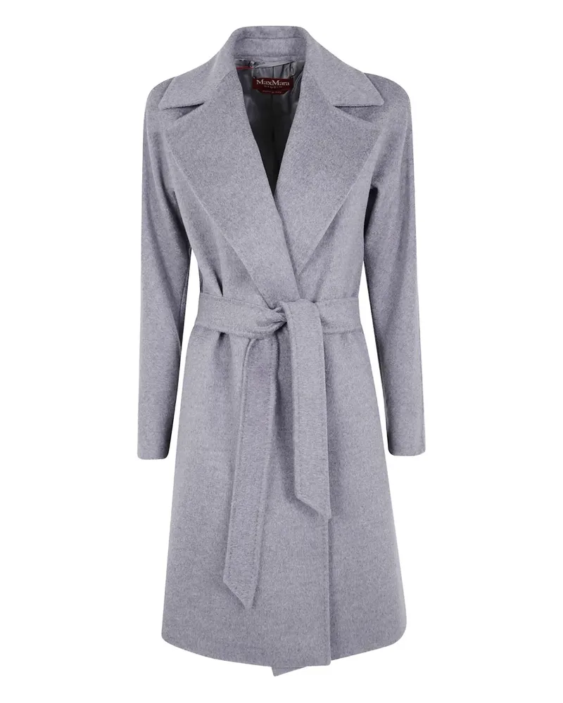 Max Mara tie-fasteing coat - Grau Grau