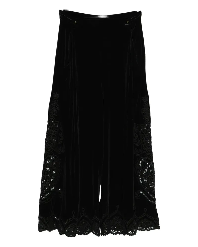 FARM Rio lace panel trousers - Schwarz Schwarz