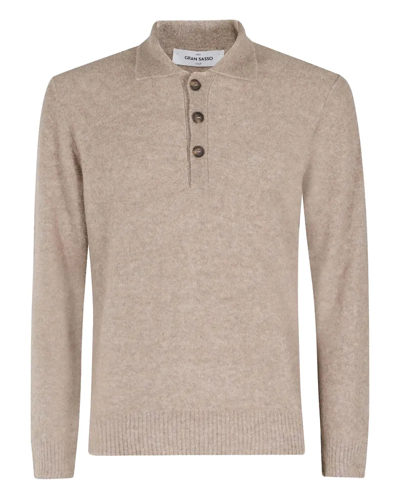 Gran Sasso buttoned collared polo shirt - Braun Braun