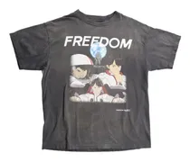 graphic-print T-shirt - Schwarz