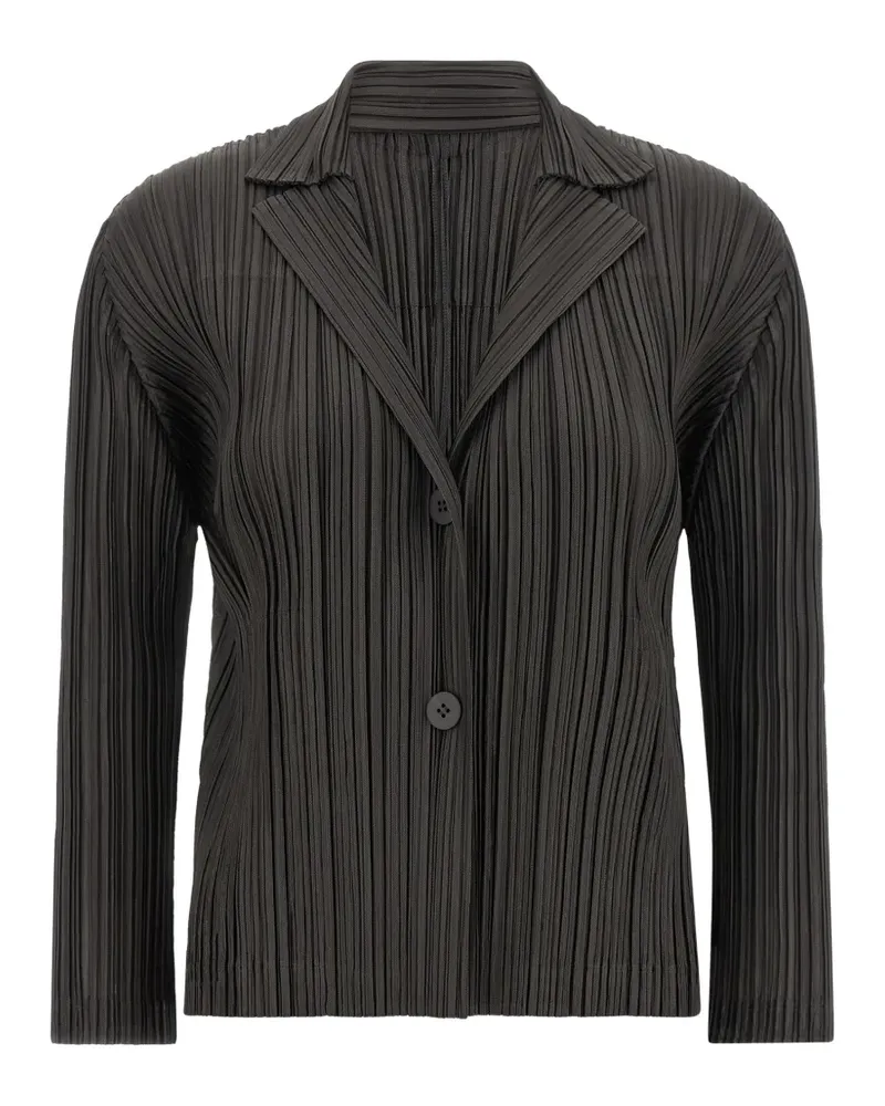 Issey Miyake Stark plissierter Blazer - Grau Grau