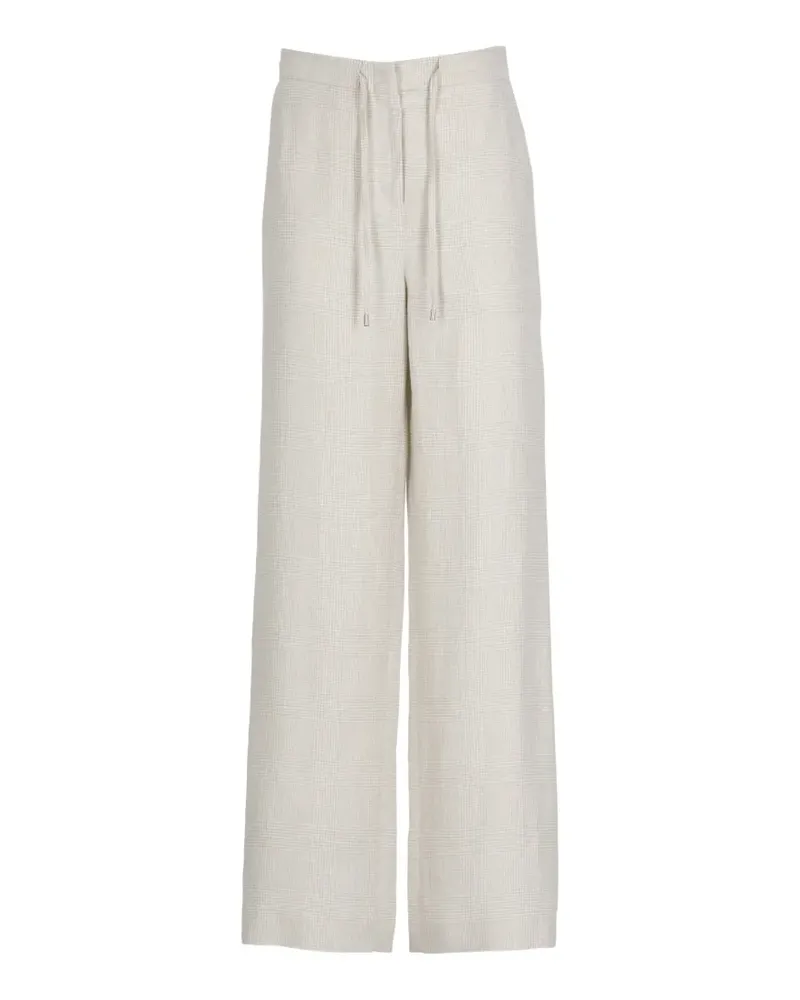 LARDINI linen straight-leg trousers - Nude Nude