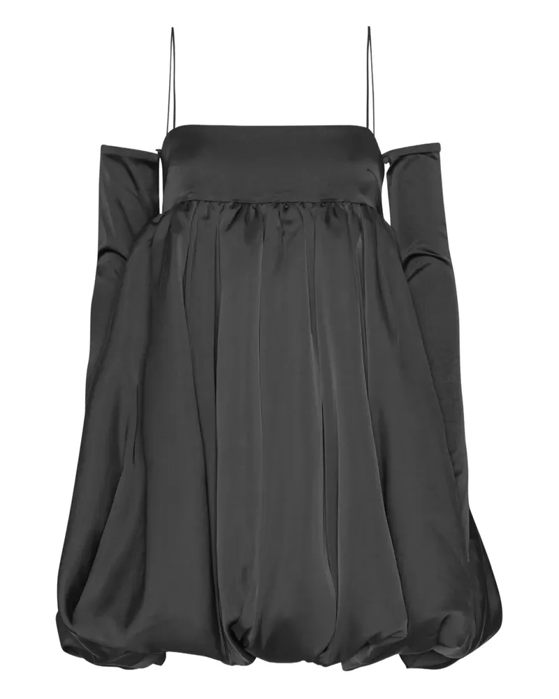 ROTATE Birger Christensen Bubble Midikleid - Schwarz Schwarz