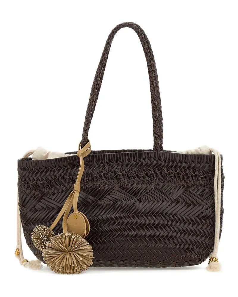 Gianni Chiarini Gewebte Schultertasche mit Quaste - Braun Braun