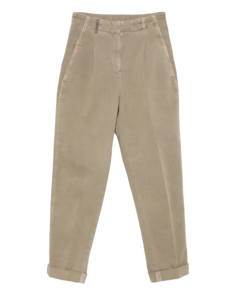 Peserico Hose mit Bundfalten - Grün Grün
