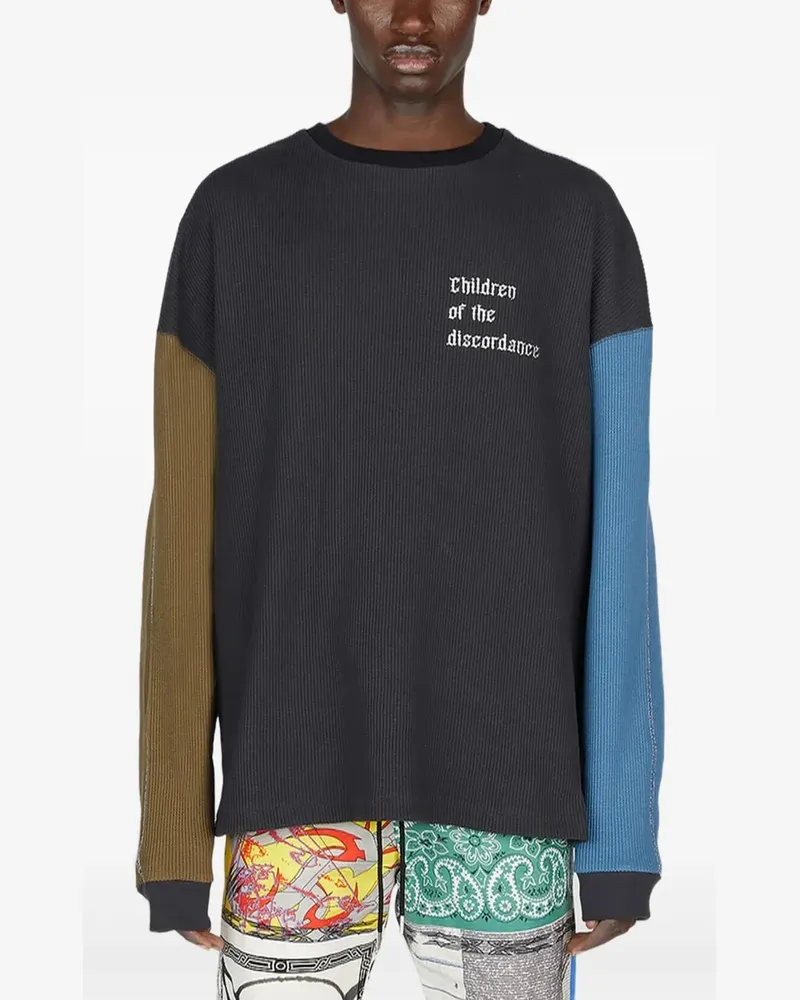 Children Of The Discordance Sweatshirt in Colour-Block-Optik - Grau Grau