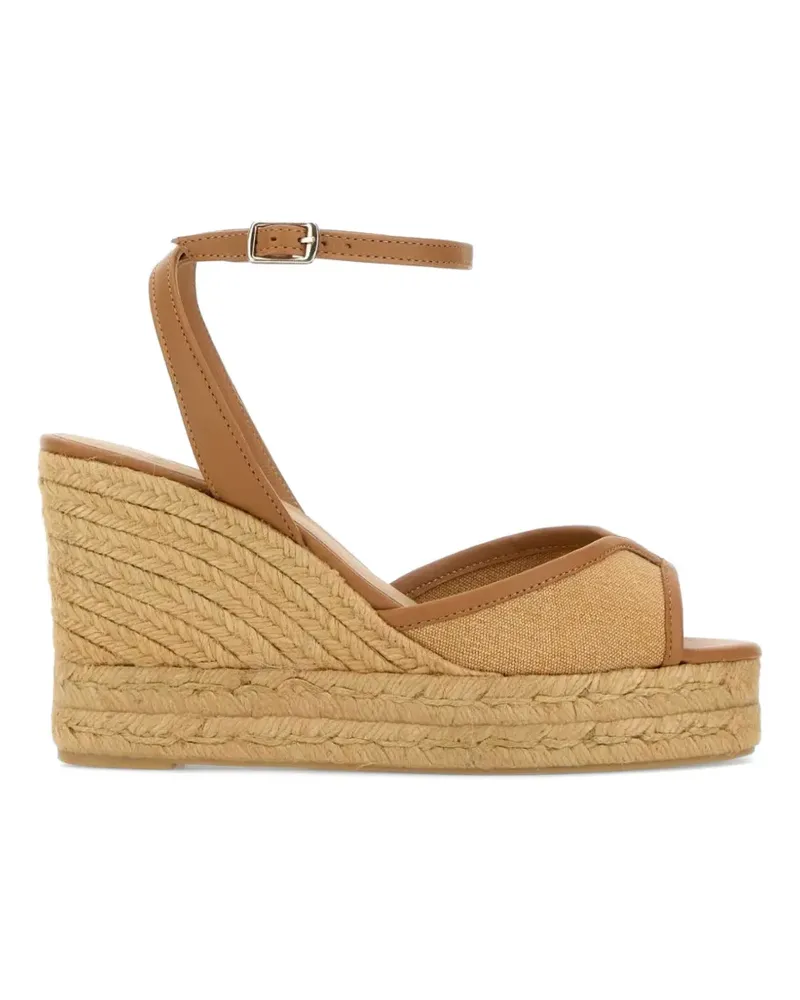 Castañer Brigitte ankle strap wedge espadrilles - Nude Nude