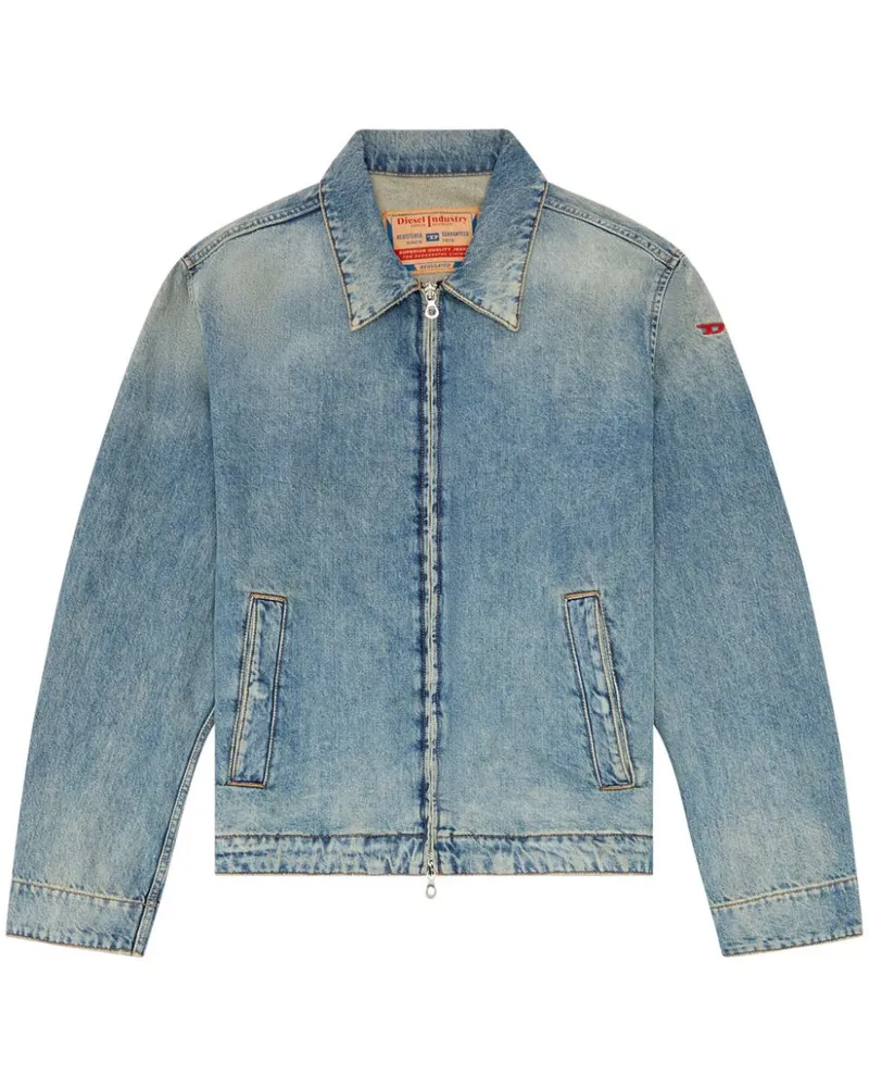 Diesel D-Rohe Jeansjacke - Blau Blau