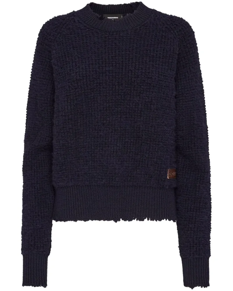 Dsquared2 Pullover mit Logo-Patch - Blau Blau