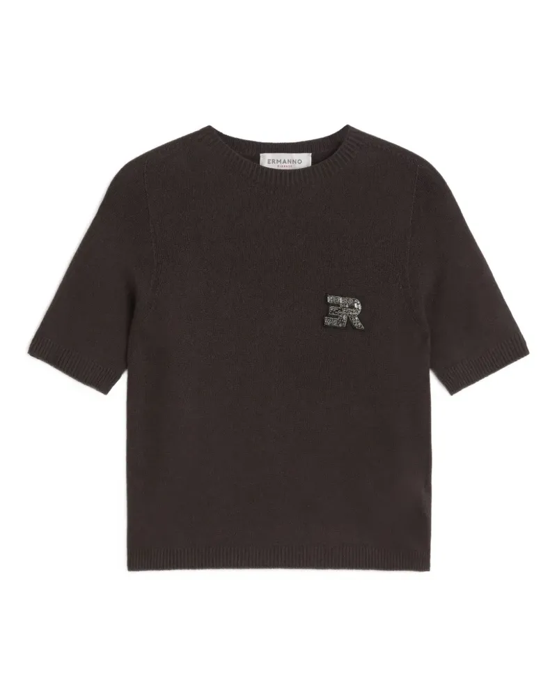 Ermanno Scervino T-Shirt mit Logo - Braun Braun
