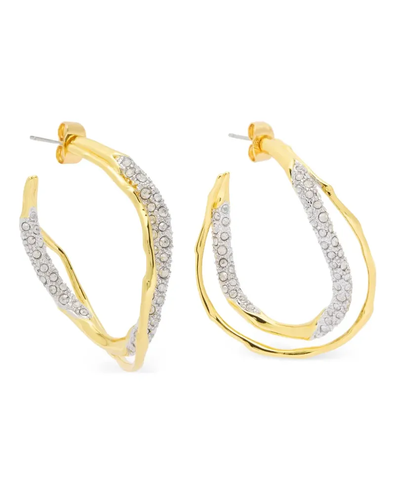 Alexis Bittar Solanales twist hoop earrings - Gold Gold