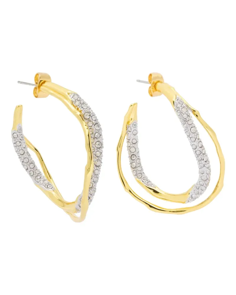Alexis Bittar Solanales twist hoop earrings - Gold Gold