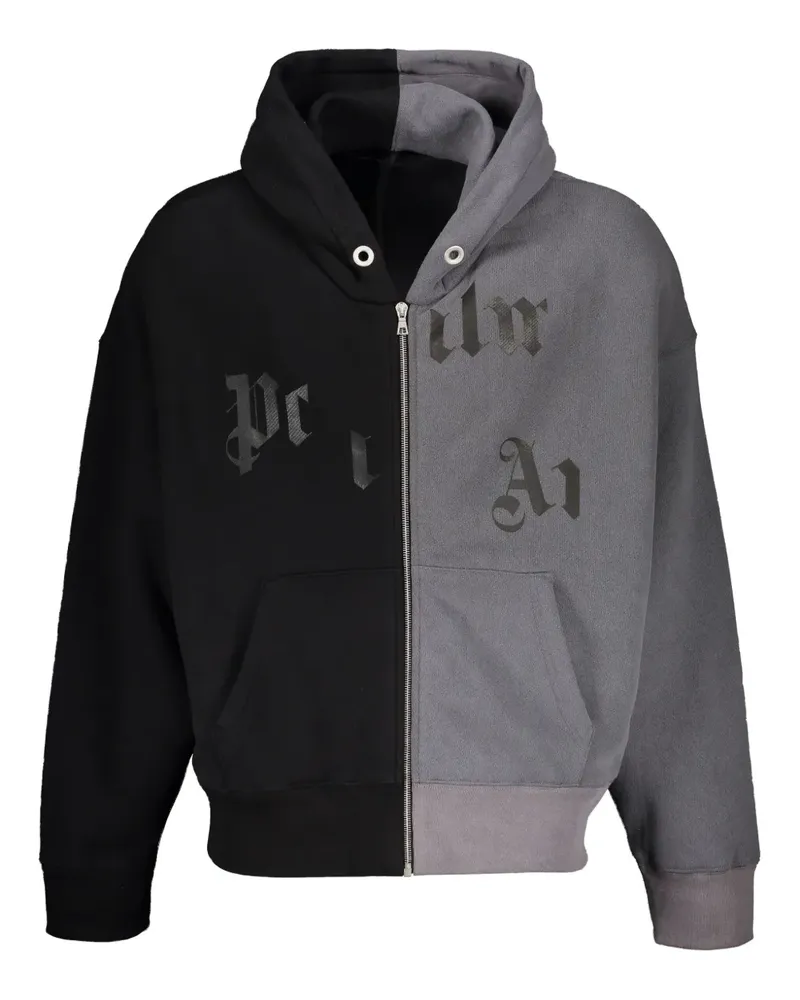 Palm Angels Hoodie in Colour-Block-Optik - Schwarz Schwarz