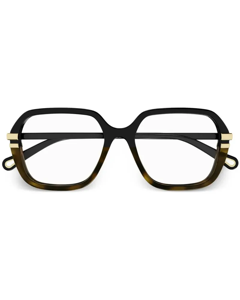 Chloé Brille mit Logo-Print - Schwarz Schwarz