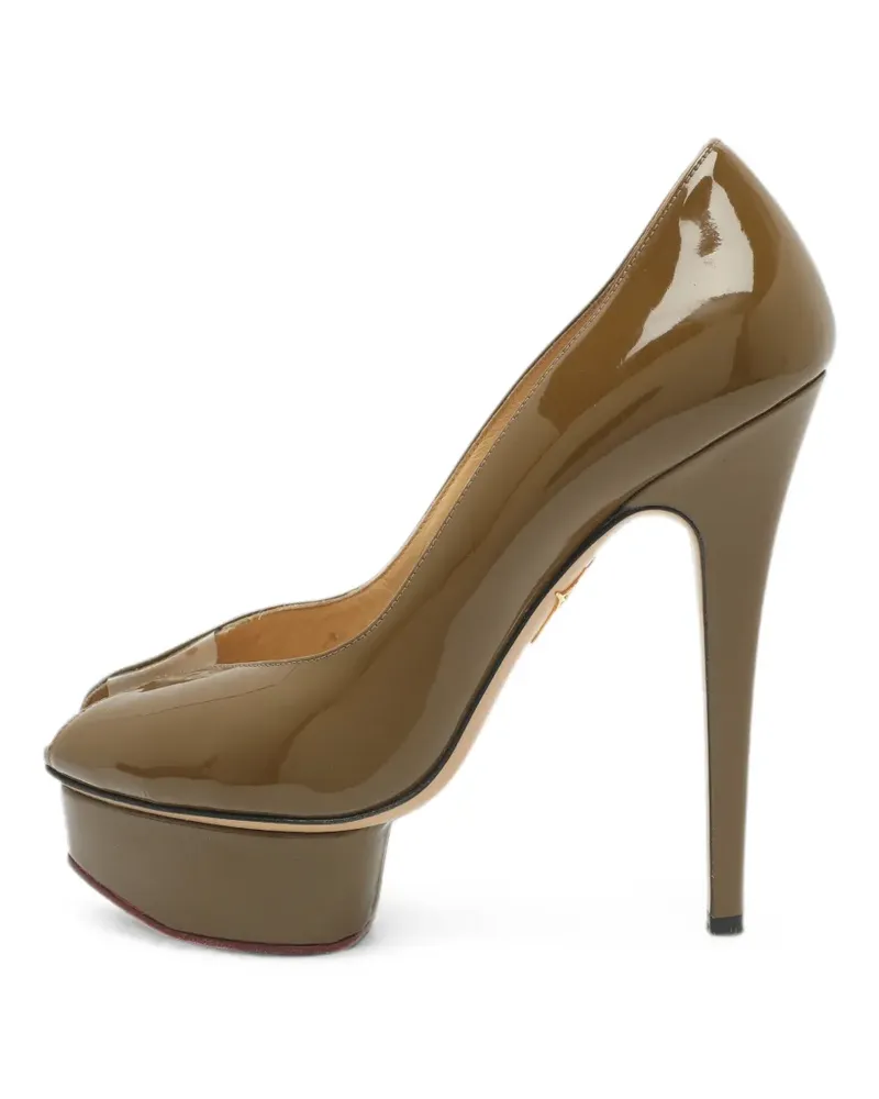 Charlotte Olympia Dolly peep-toe platform pumps - Grün Grün
