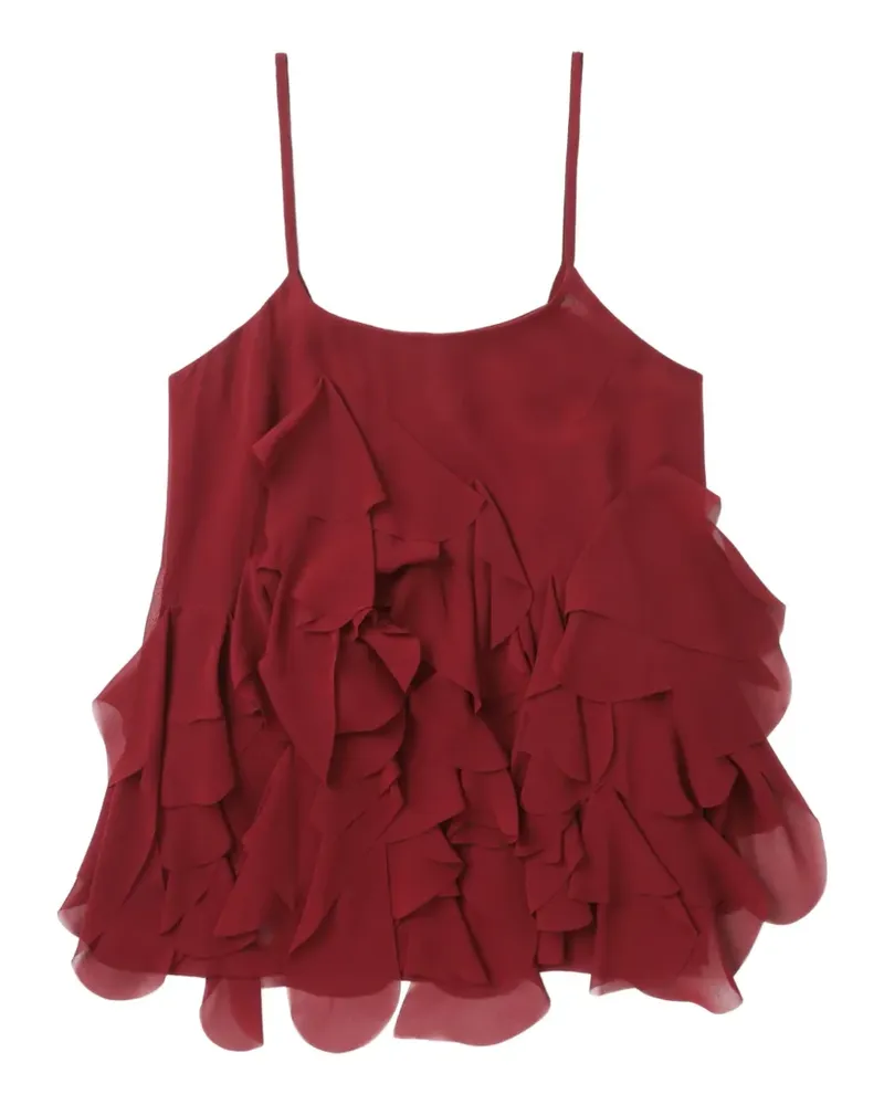 Comme des Garçons Gerüschtes Top mit Spaghettiträgern - Rot Rot