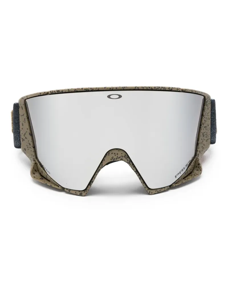 Oakley Große Flow Space Skibrille mit geometrischem Gestell - Blau Blau