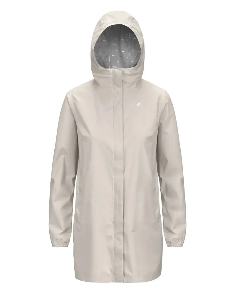 K-Way Kapuzenjacke mit Logo-Patch - Nude Nude
