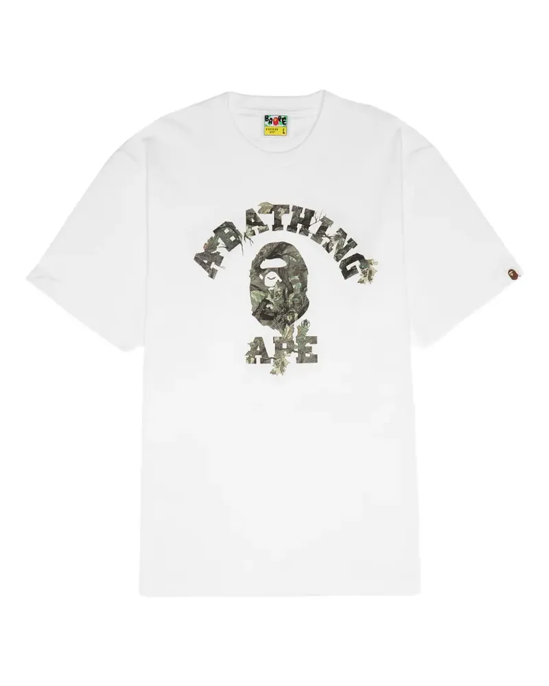 BAPE Tree Edge Camo College "White/Brown" T-shirt - Weiß Weiß