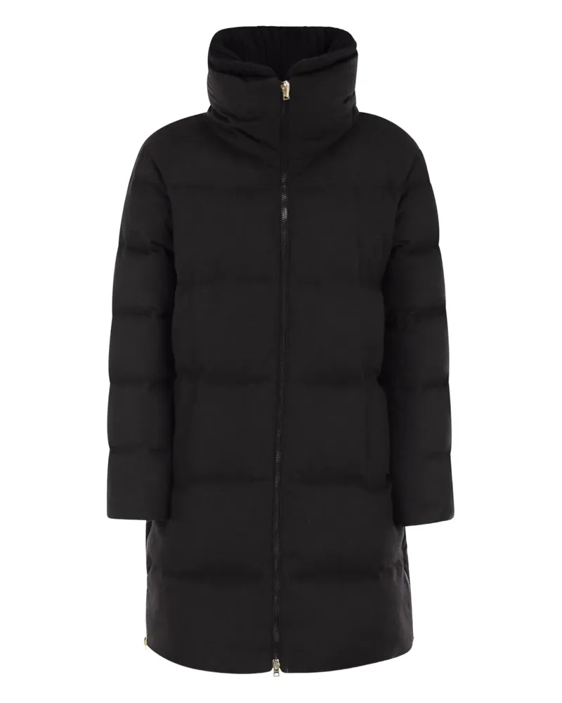 Herno Gesteppter Mantel mit Streifen - Schwarz Schwarz