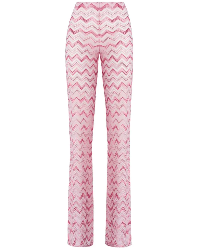 Missoni Ausgestellte Hose mit Zickzackmuster - Rosa Rosa