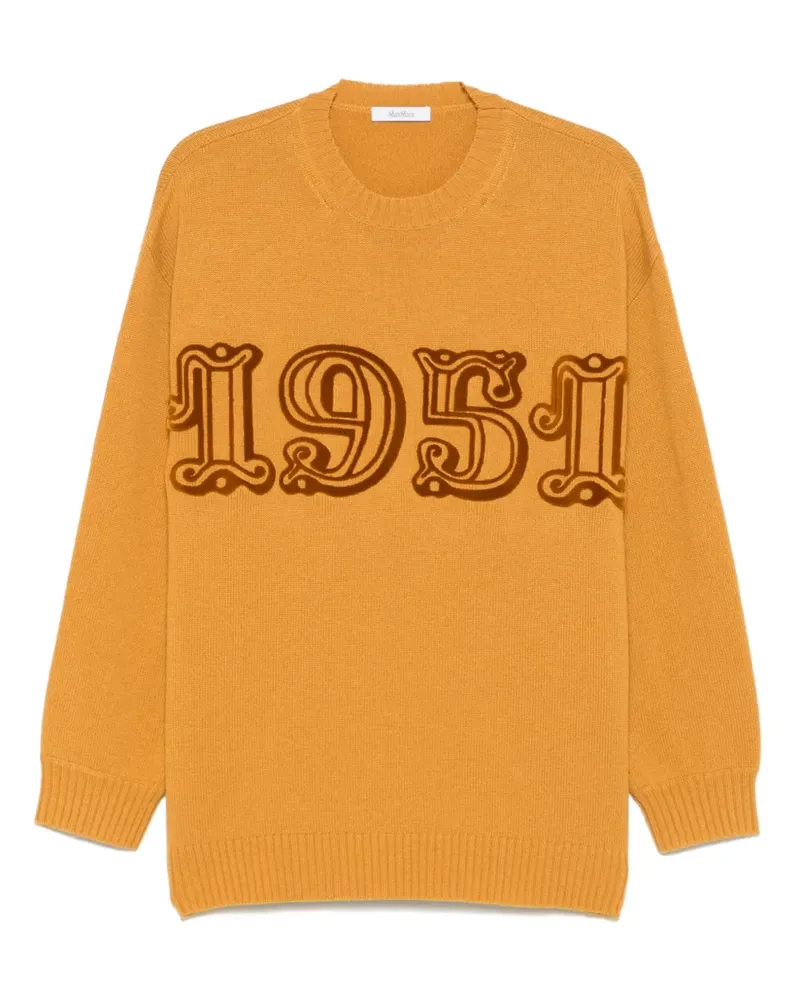 Max Mara Pullover mit Rundhalsausschnitt - Gelb Gelb