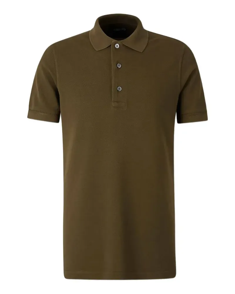 Tom Ford logo-embroidered piqué polo shirt - Grün Grün