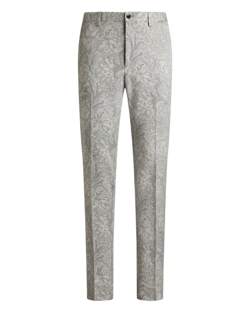 Etro Jacquard-Hose - Grau Grau