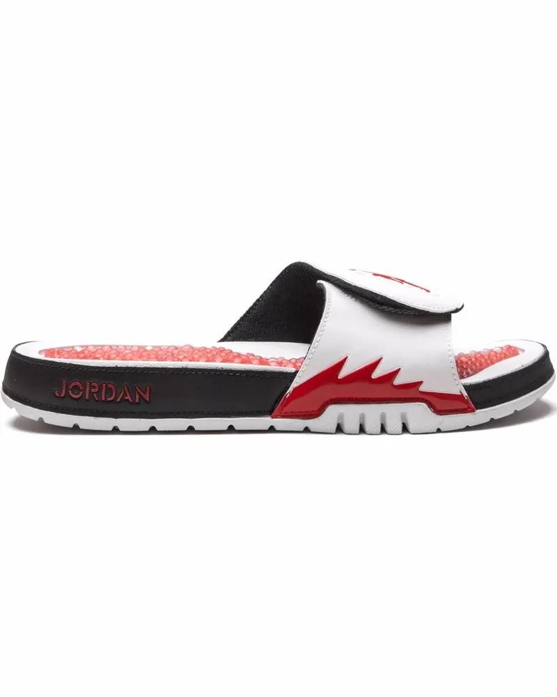 Jordan Hydro 5 Retro "Fire Red 5" Pantoletten - Weiß Weiß