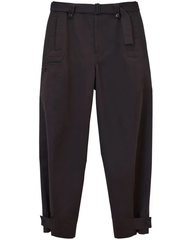 Christophe Lemaire Verdrehte Tapered-Hose - Braun Braun