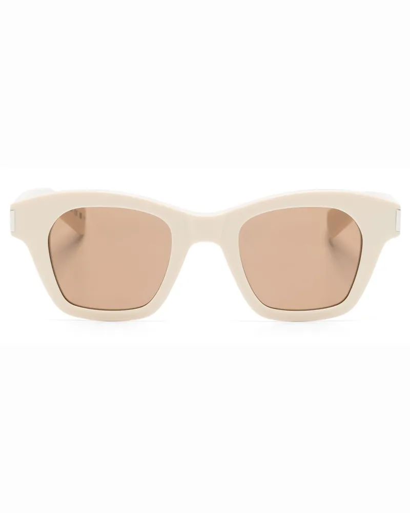 Saint Laurent SL 592 Sonnenbrille mit eckigem Gestell - Nude Nude