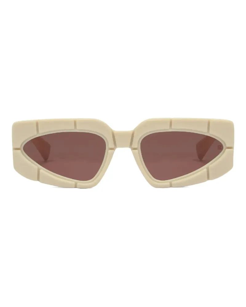 Balmain Brille mit dickem Steg - Nude Nude