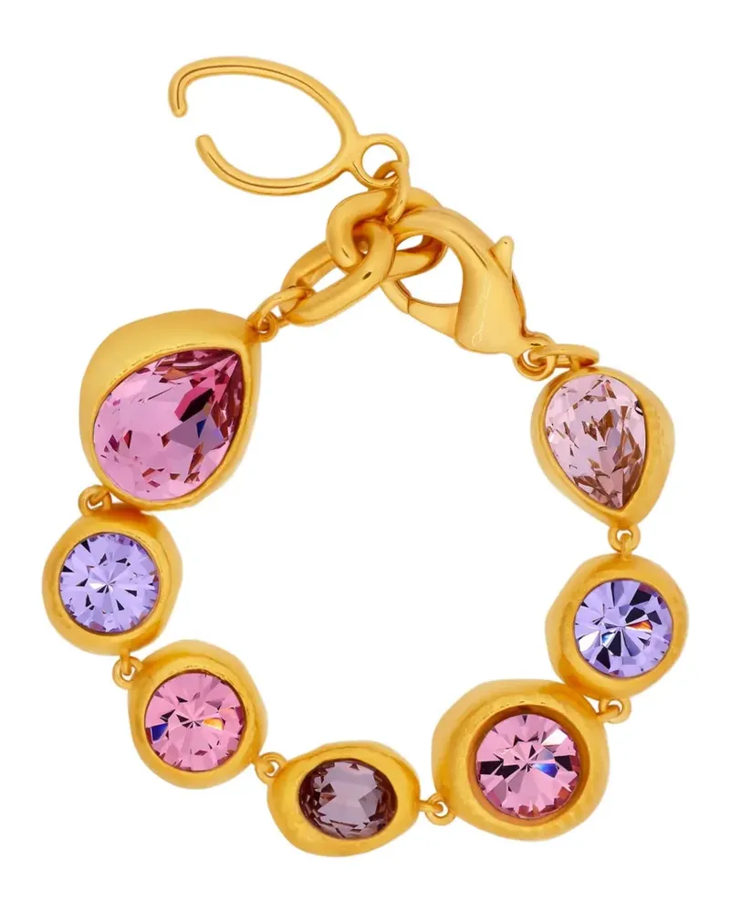Oscar de la Renta Kettenarmband mit Kristallen - Rosa Rosa