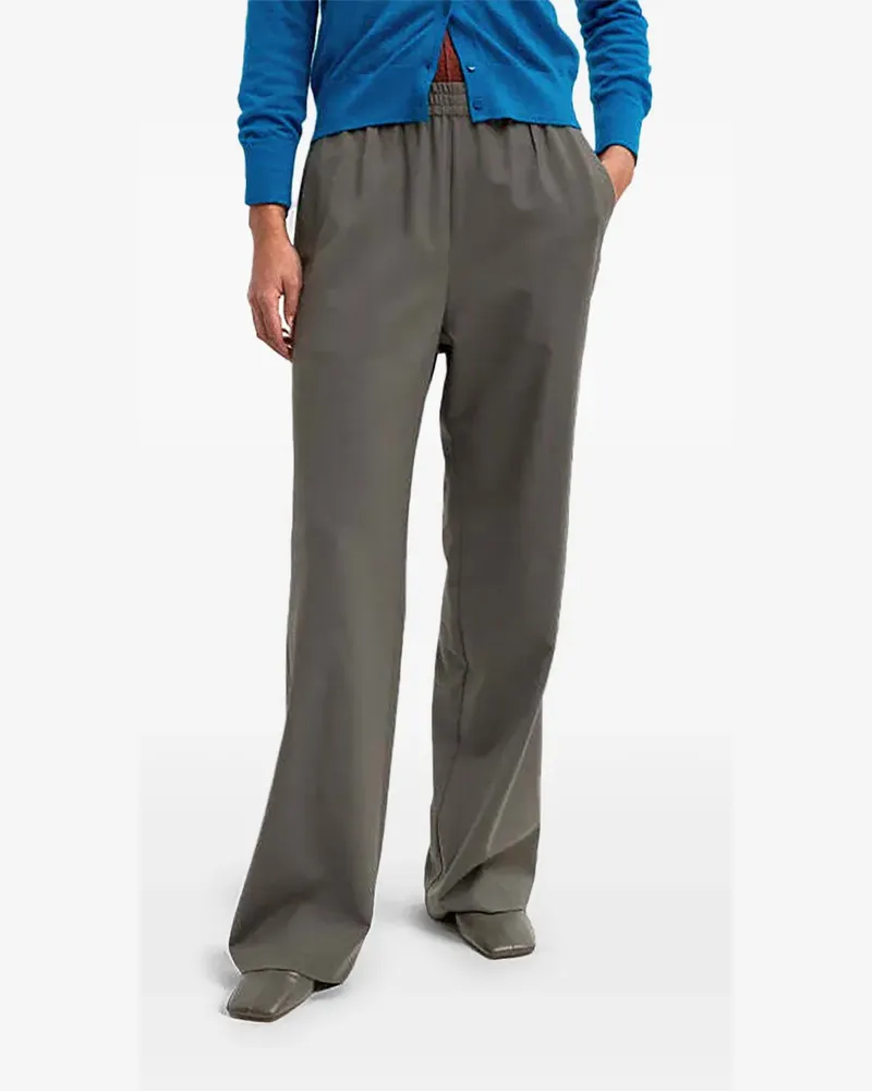 tibi Charles elasticated-waistband trousers - Grau Grau
