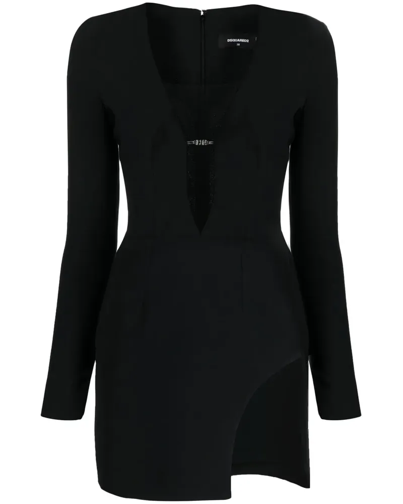 Dsquared2 Minikleid mit Cut-Outs - Schwarz Schwarz