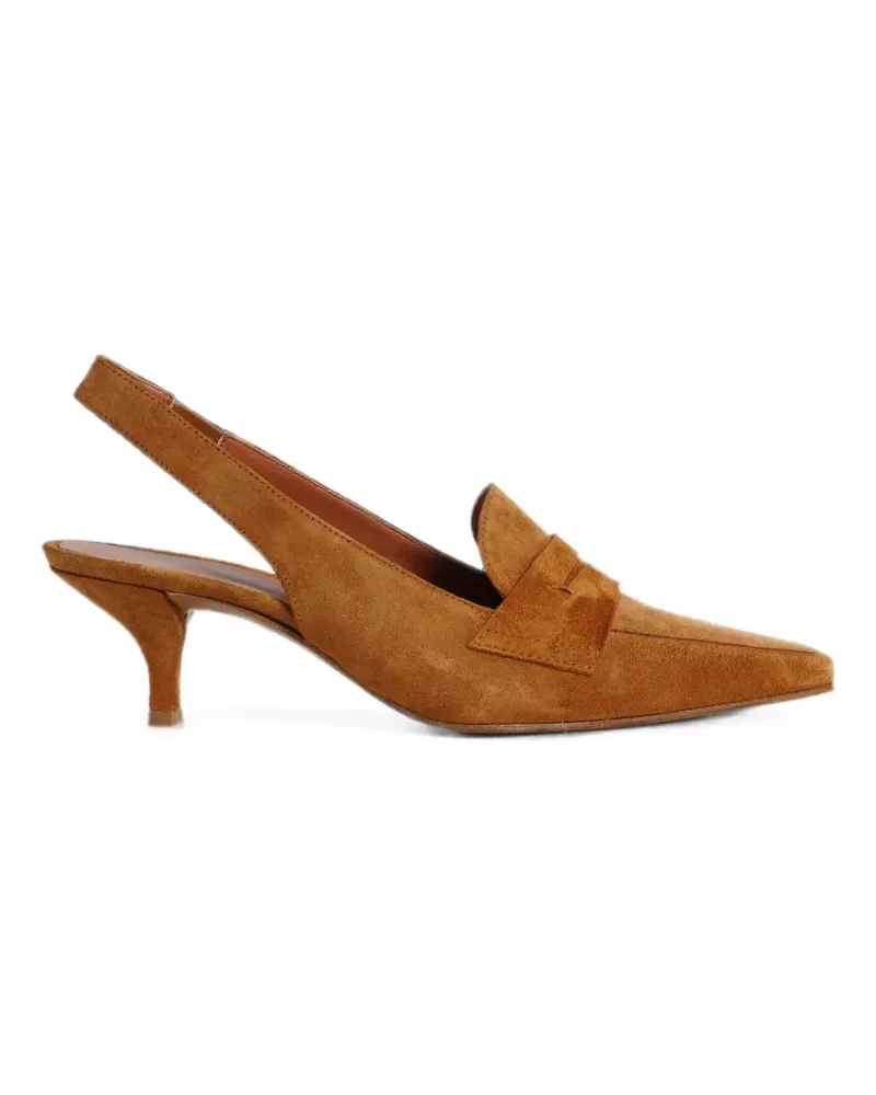 FESTA Milano Artemide suede slingback heeled pumps - Braun Braun