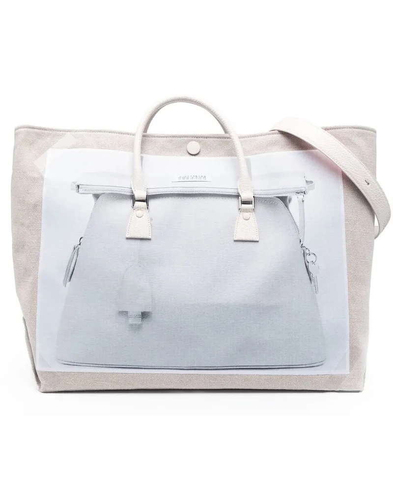 Maison Margiela 5AC Handtasche in Trompe-l'oeil-Optik - Grau Grau