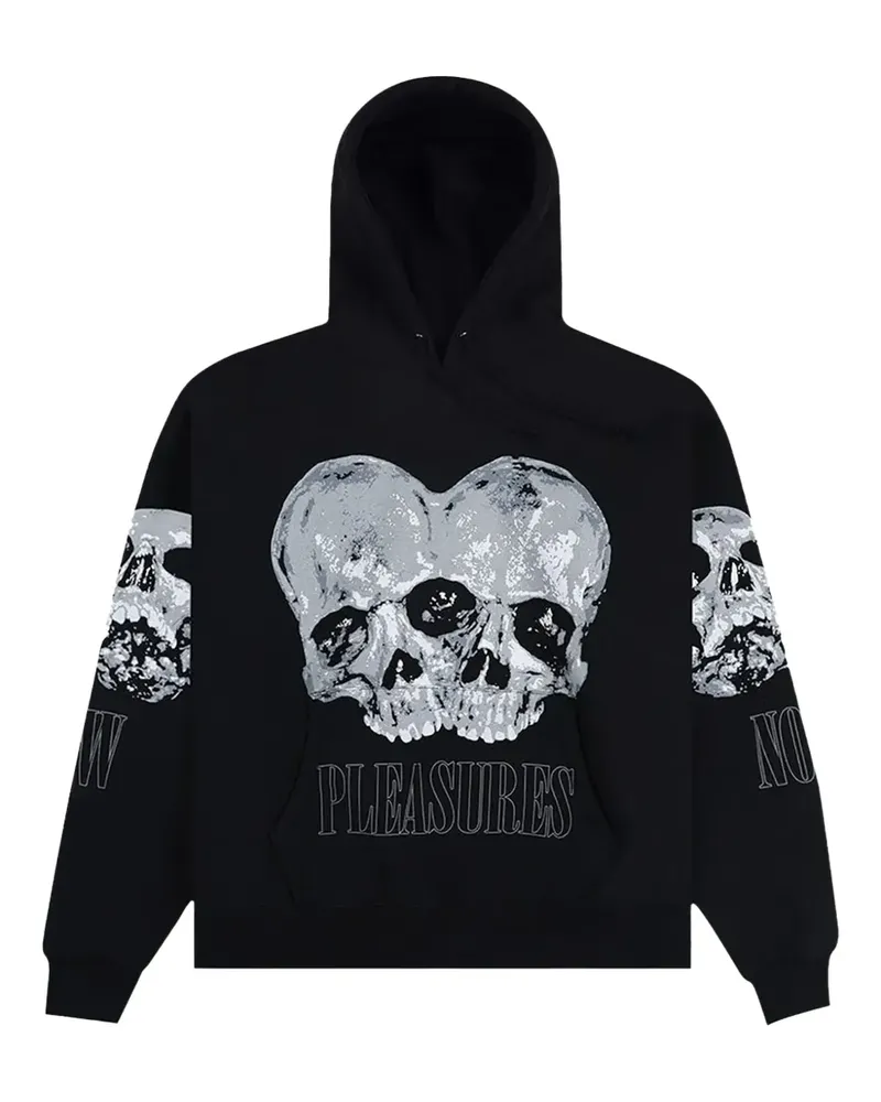 PLEASURES Double Skull Hoodie - Schwarz Schwarz