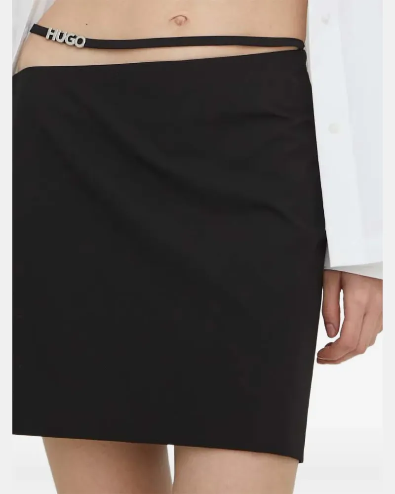 HUGO BOSS Minirock mit Logo - Schwarz Schwarz