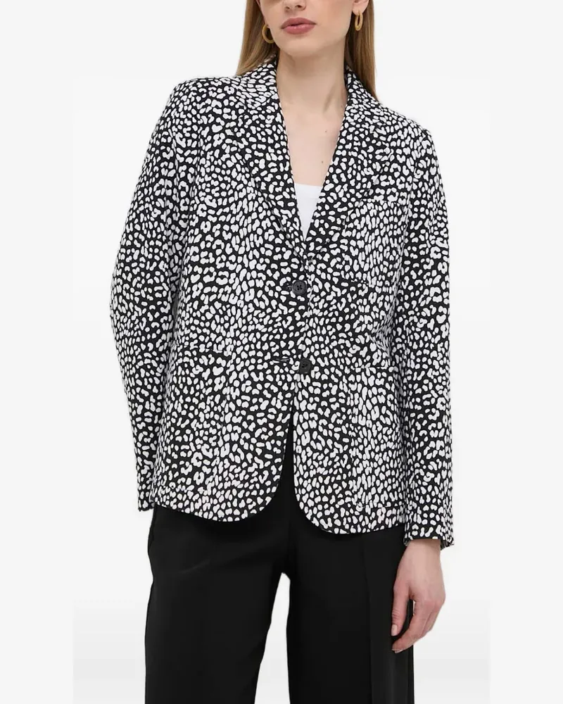 Michael Kors Blazer mit Leopardenprint - Schwarz Schwarz