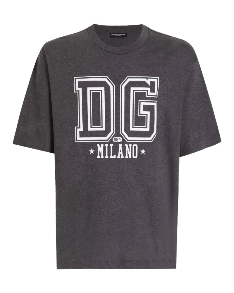 Dolce & Gabbana Hoodie mit grafischem Print - Schwarz Schwarz