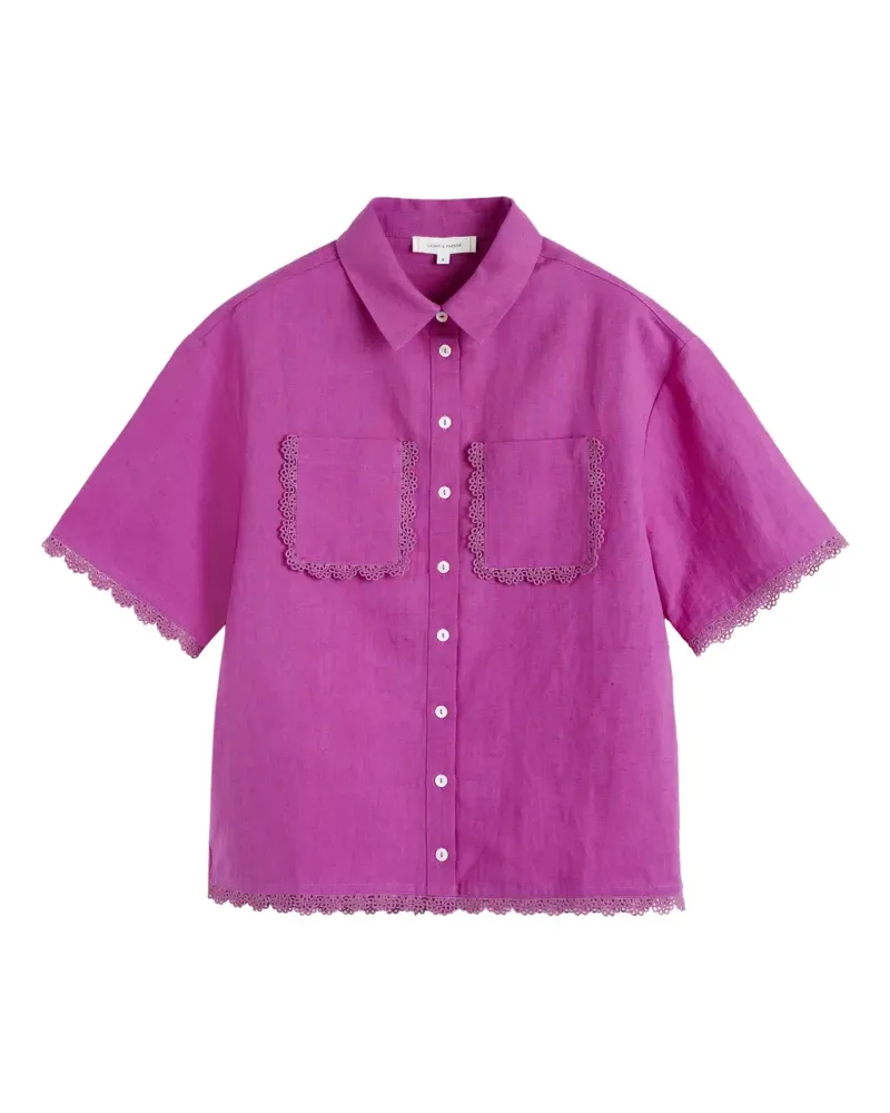 Chinti & Parker Hemd mit Wellenborten - Rosa Rosa