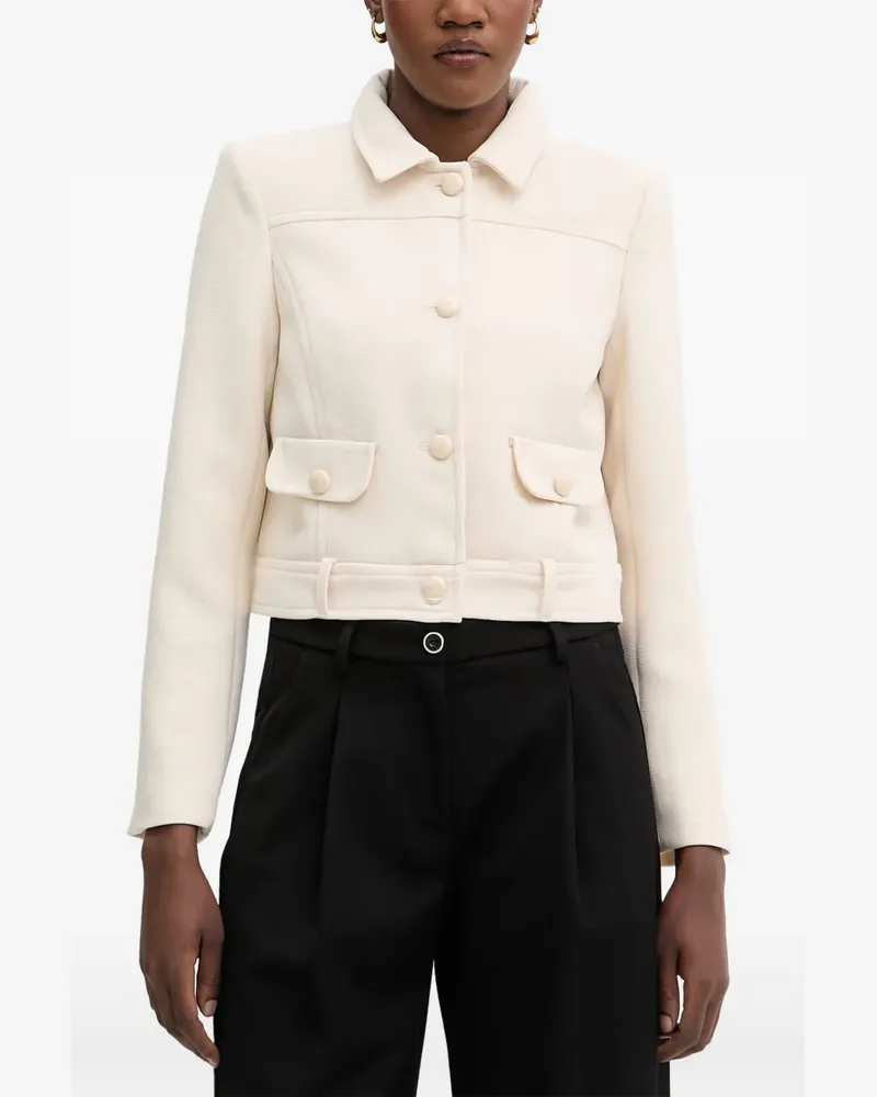 Morgan button-up flap-pocket jacket - Nude Nude