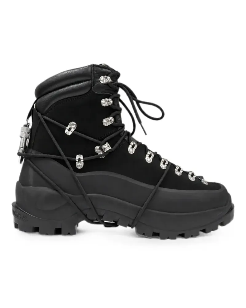 Heliot Emil Hiking-Boots mit Karabinerdetail - Schwarz Schwarz