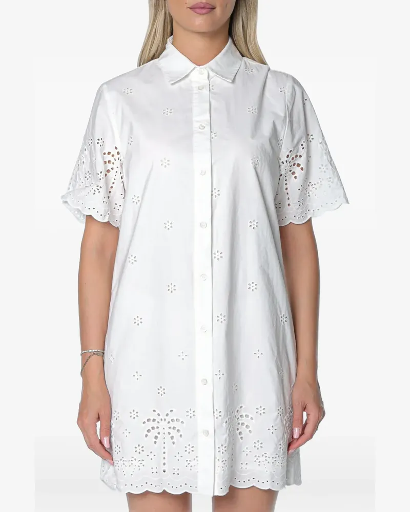 MC2 Saint Barth Aurelia sangallo-embroidered shirt - Weiß Weiß