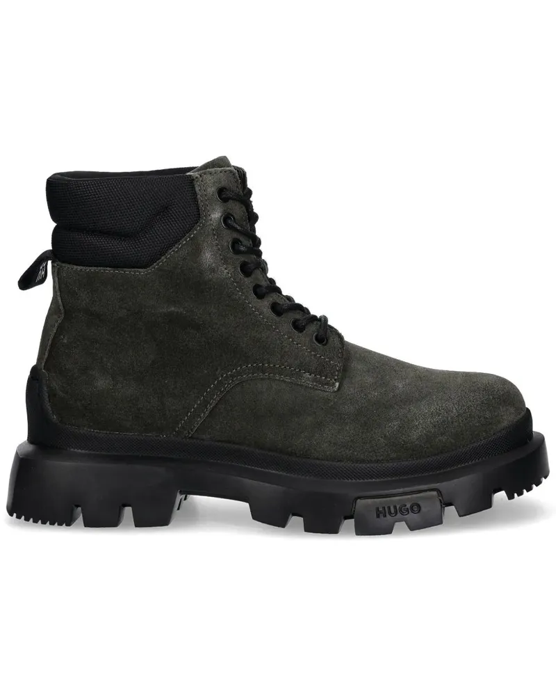 HUGO BOSS Knöchelhohe Wildlederstiefel - Grün Grün