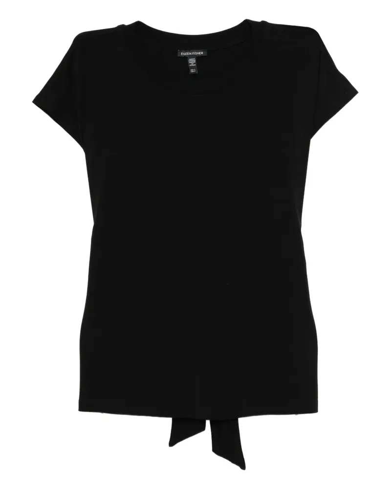 Eileen Fisher T-Shirt mit rundem Ausschnitt - Schwarz Schwarz